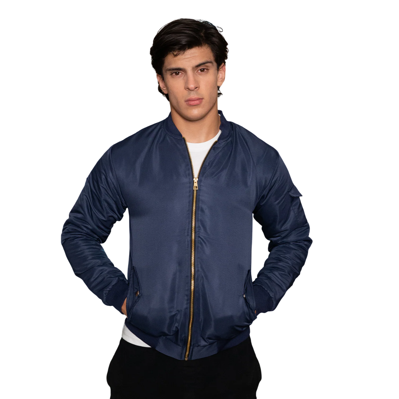 Flap Pockets Bomber Jacket