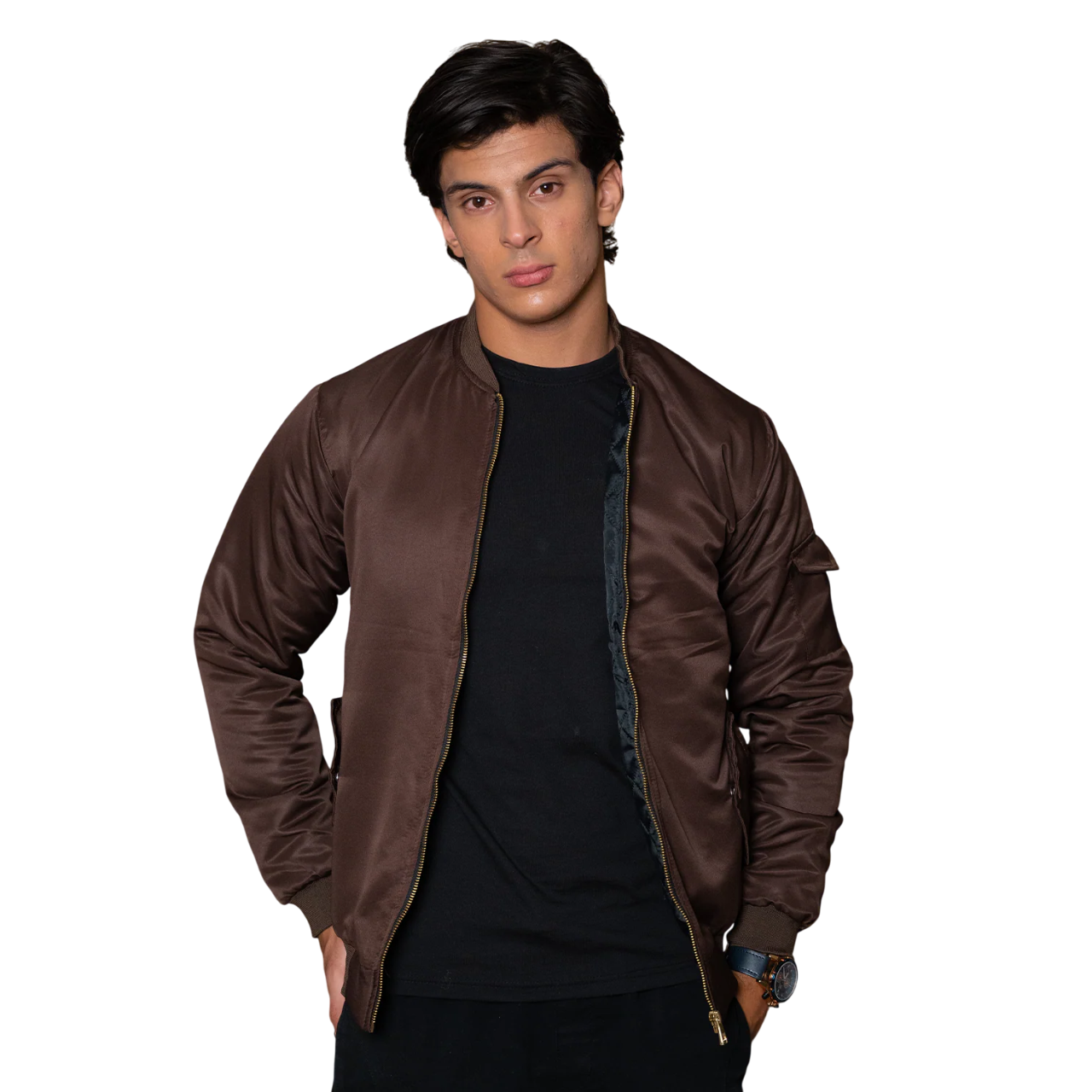Micro Twill Bomber Jacket