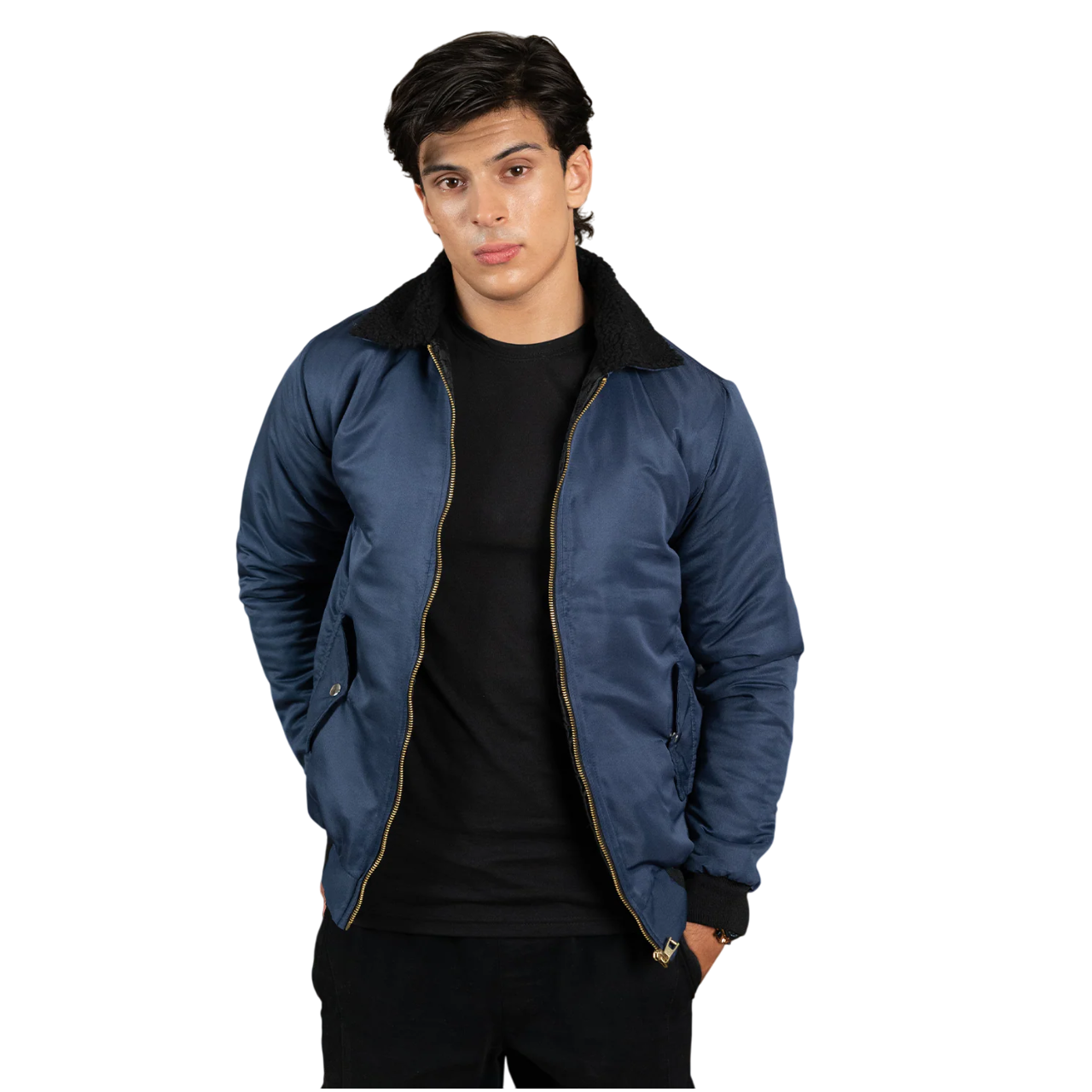 Twill Fabric Blue Jacket